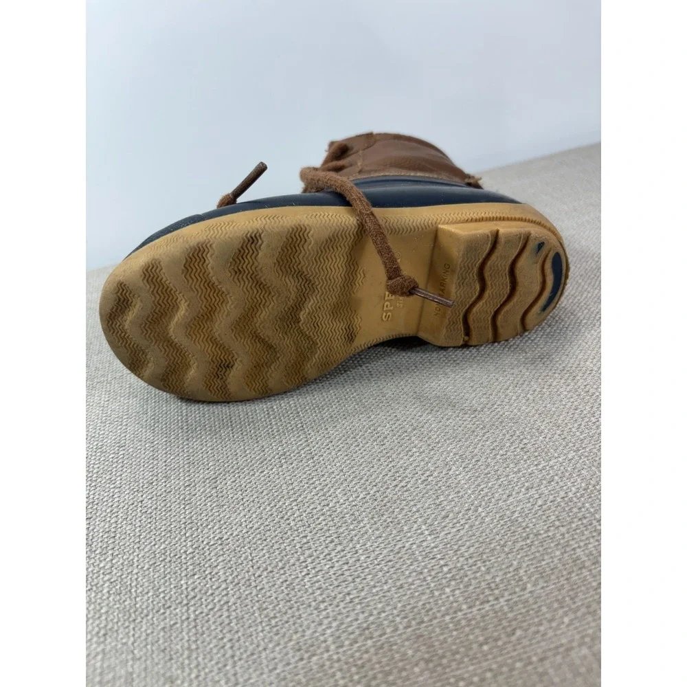 Sperry Toddler Duck Boots Unisex Saltwater Kids Blue/Tan Size 9M